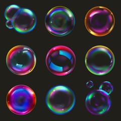 Wall Mural - Soap Bubbles Set