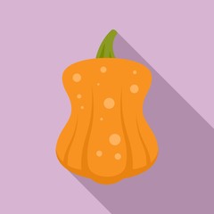 Sticker - Fear pumpkin icon. Flat illustration of fear pumpkin vector icon for web design