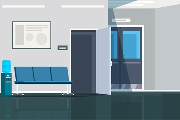 Vector illustration of modern medical clinic