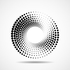 Wall Mural - Abstract dotted circles. Dots in circular form. Vector design element