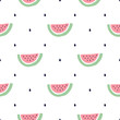 Seamless pattern with a slice of watermelons. Vector illustration.