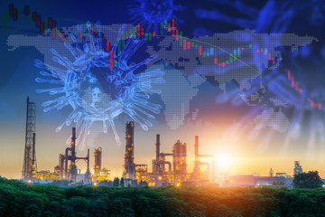 coronavirus impact influence oil and gas industry, covid 19 disease epidemic effect to oil refinery 
