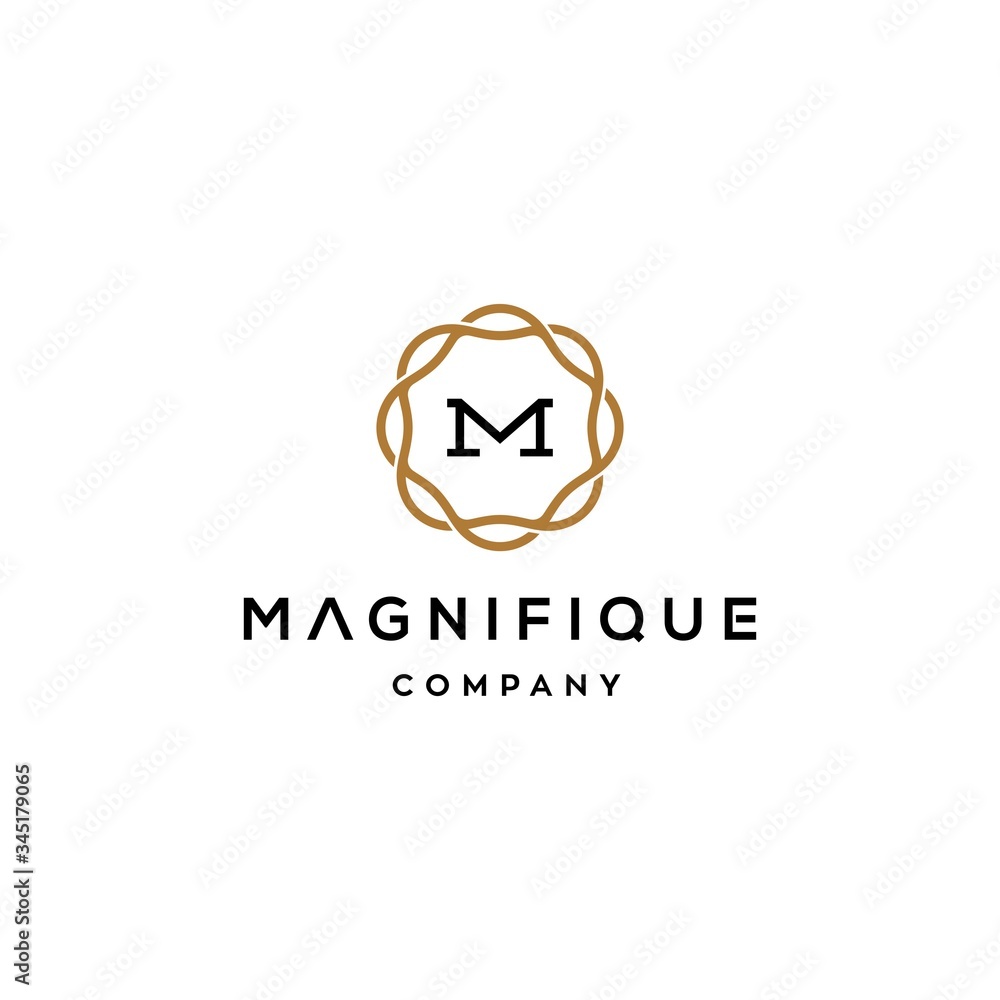 Vetor abstract circle ornamental initial logo design . Premium alphabet ...