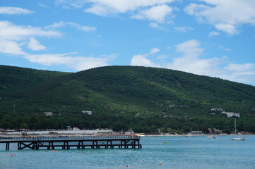 Sticker - View of the black sea coast.