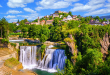 Pliva Waterfall In Jajce Town, Bosnia