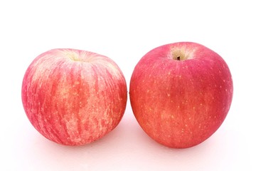 Red apples isolated on a white background