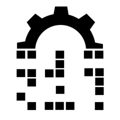Wall Mural - digital transformation icon on white background. flat style. data icon for your web site design, log