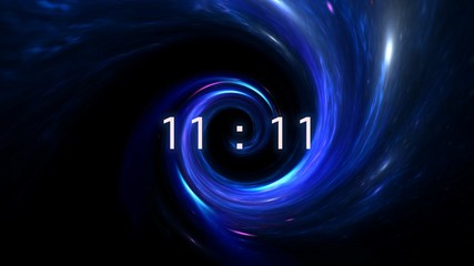 Wall Mural - inscription number 11: 11 on the galaxy background. numbers are the universal language offered by th