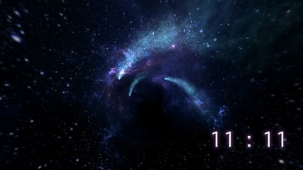 Wall Mural - inscription number 11: 11 on the galaxy background. numbers are the universal language offered by th
