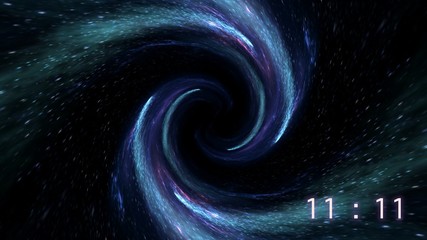 Wall Mural - inscription number 11: 11 on the galaxy background. numbers are the universal language offered by th