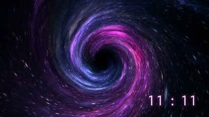 Wall Mural - inscription number 11: 11 on the galaxy background. numbers are the universal language offered by th