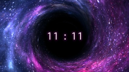 Wall Mural - inscription number 11: 11 on the galaxy background. numbers are the universal language offered by th