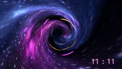 Wall Mural - inscription number 11: 11 on the galaxy background. numbers are the universal language offered by th