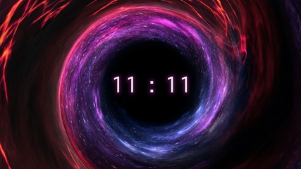 Wall Mural - inscription number 11: 11 on the galaxy background. numbers are the universal language offered by th
