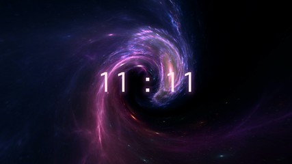 Wall Mural - inscription number 11: 11 on the galaxy background. numbers are the universal language offered by th