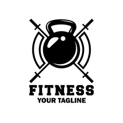 Wall Mural - people weightlifting fitness crossfit exercise simple and minimalist vintage logo design template