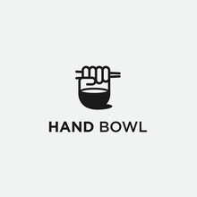 Hand Bowl Logo / Bowl Vector