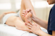© javiindy - Medical massage at the foot in a physiotherapy center