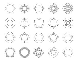 Wall Mural - sunburst set. big collection sunburst best quality. web banner. vector illustration.