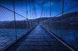 © Bashkatov - Suspension bridge over the river at night