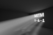 MITM rays volume light concept 3d illustration