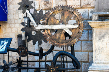 Wall Mural - View of the clock tower in the old town of Kotor, Montenegro.