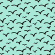 seamless background with birds green