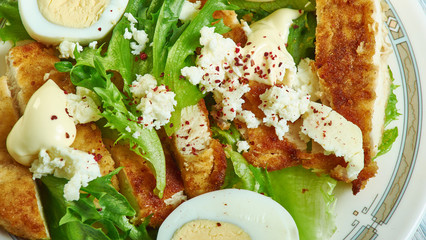 Poster - Chicken schnitzel Caesar