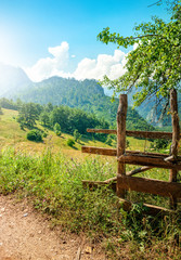 Poster - Fence in a canyon