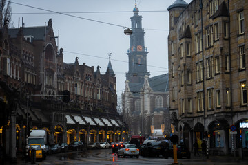 Amsterdam The Netherlands historical city center and canals