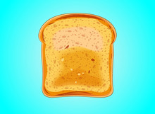 Bread Toast Of Roasted In Background Vector