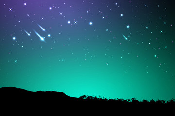 Wall Mural - Space galaxy background with shining stars and nebula, Vector cosmos with colorful milky way, Galaxy at starry night, Vector illustration