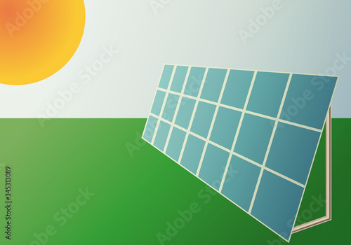 Fotografía Paneles solares recibiendo luz solar.