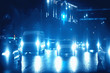 © kichigin19 - traffic jam on highway night / concept of urban private transport, car on the road
