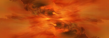 Orange Sky Universe Swirling Abstract Background