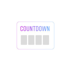 Wall Mural - Countdown social media sticker. Instagram story symbol vector icon	