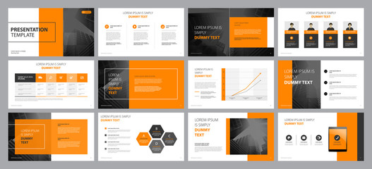 template presentation design and page layout design for brochure ,book , magazine,annual report and 