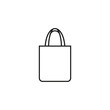 Reusable shopping tote bag icon. Vector. Line style.	