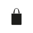 Shopping bag icon. Reusable shopping tote bag. Vector. Flat design.	