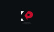 KP Letter Logo Design Icon Vector Symbol
