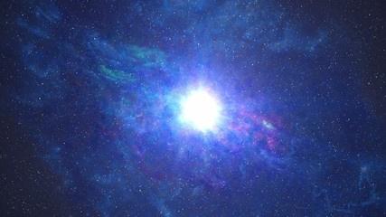 Wall Mural - 4k awesome flight to supernova star