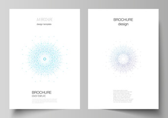 Wall Mural - vector layout of a4 format modern cover mockup design templates for brochure, magazine, flyer, bookl