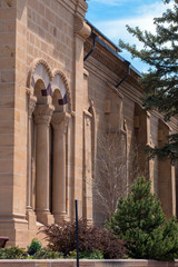 Poster - Exterior of St. Francis Cathedral in Santa Fe, New Mexico