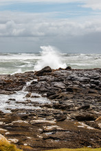 Sea Crushing On Rocks