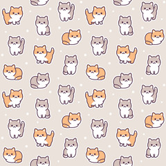 Wall Mural - Baby kitten pattern