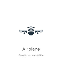 Wall Mural - Airplane icon vector. Trendy flat airplane icon from Coronavirus Prevention collection isolated on white background. Vector illustration can be used for web and mobile graphic design, logo, eps10