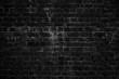 Black grunge brick urban wall.