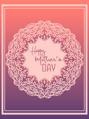 Poster - elegant pink greeting card for mother's day