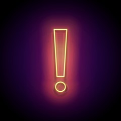 Glow Exclamation Mark, Attention Warning Sign