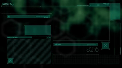 Animation of digital computer interface screens scanning